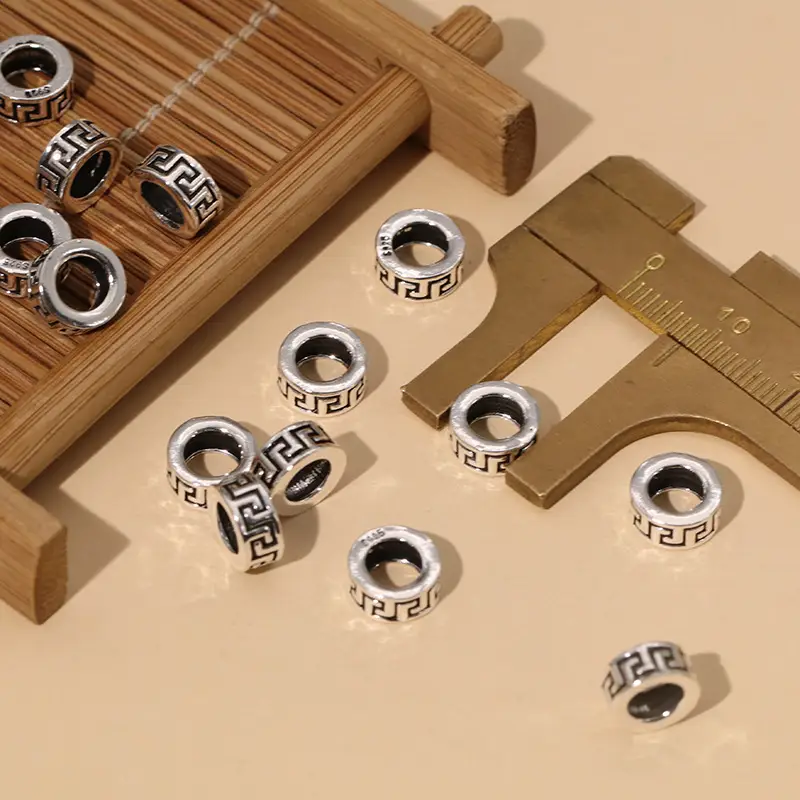 925 Sterling Silver Thai Design Bracelet Beads - Image 4