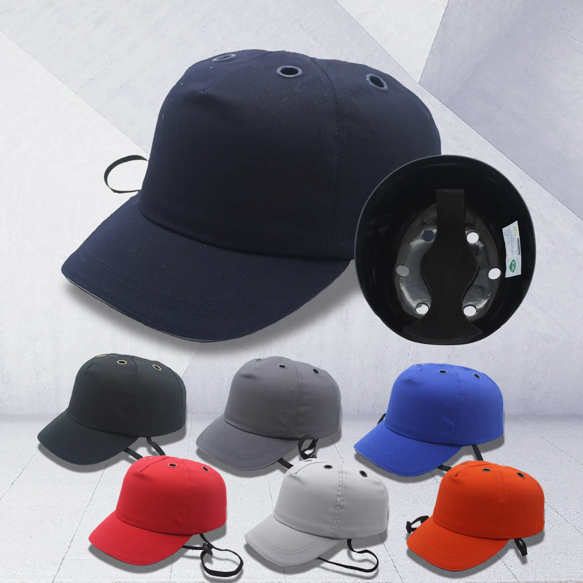 Red 6-Pore Baseball Safety Cap ABS Shell