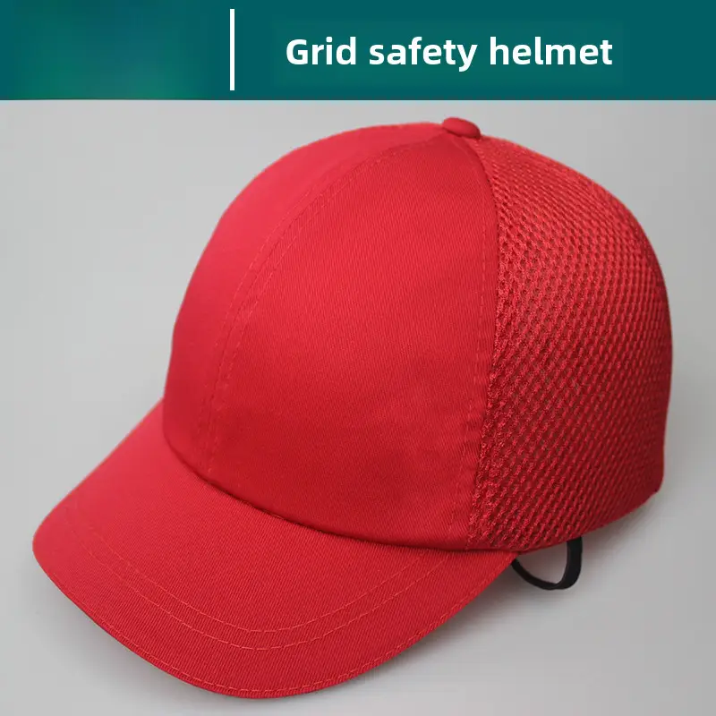 Red 6-Pore Baseball Safety Cap ABS Shell