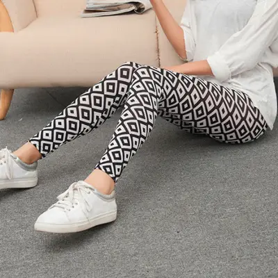 Korean Style Printed Leggings Women's Ankle Length - Image 10