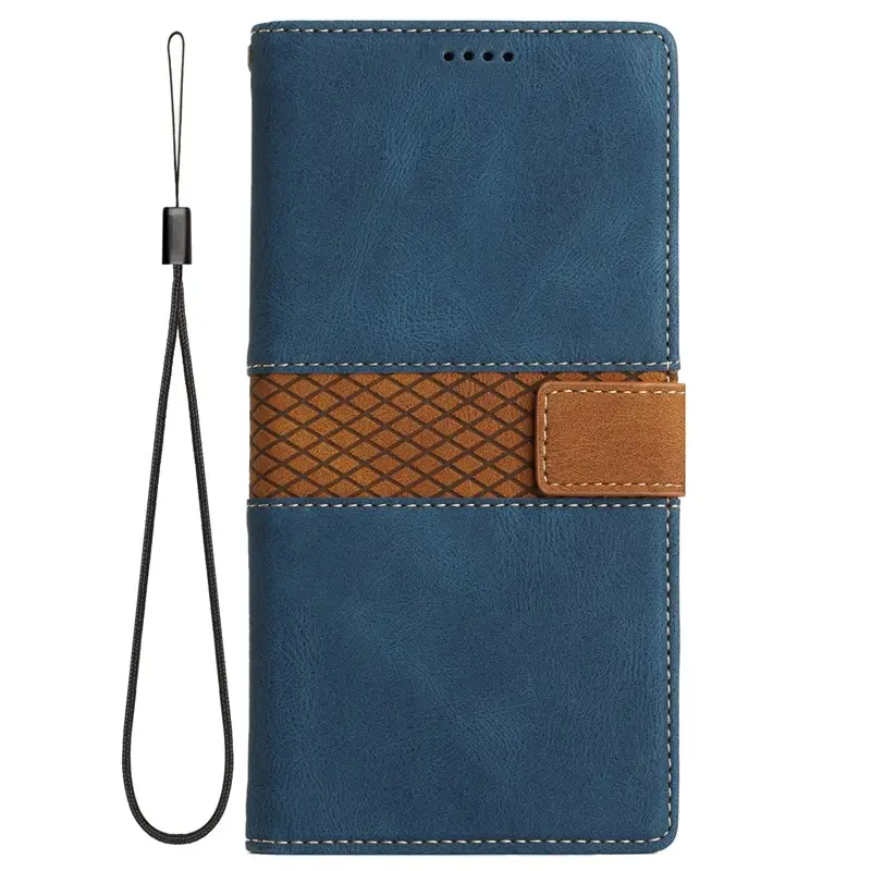 Red Leather Phone Case with Wrist Strap & Card Holder