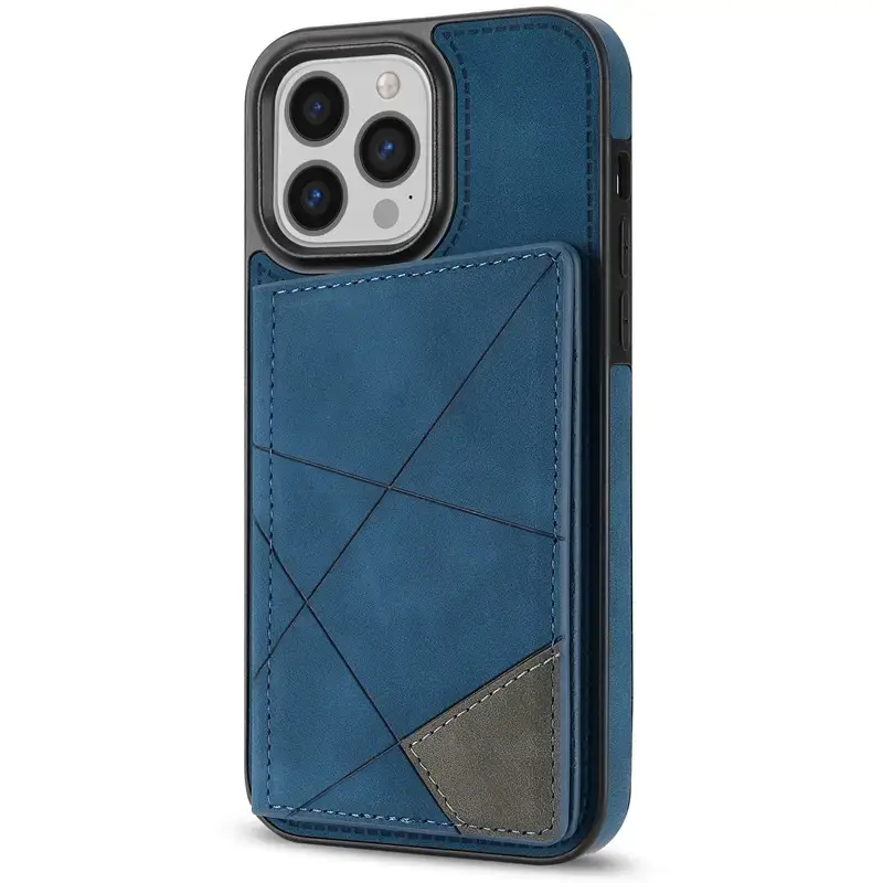 Trendy Orange Leather Phone Case with Card Slot & Camera Access - Image 2