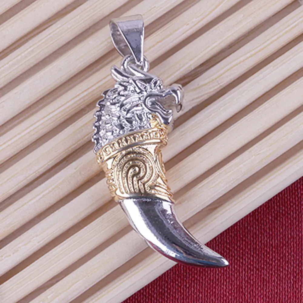 Wei Hua Silver Plated Korean Spike Pendant for Men