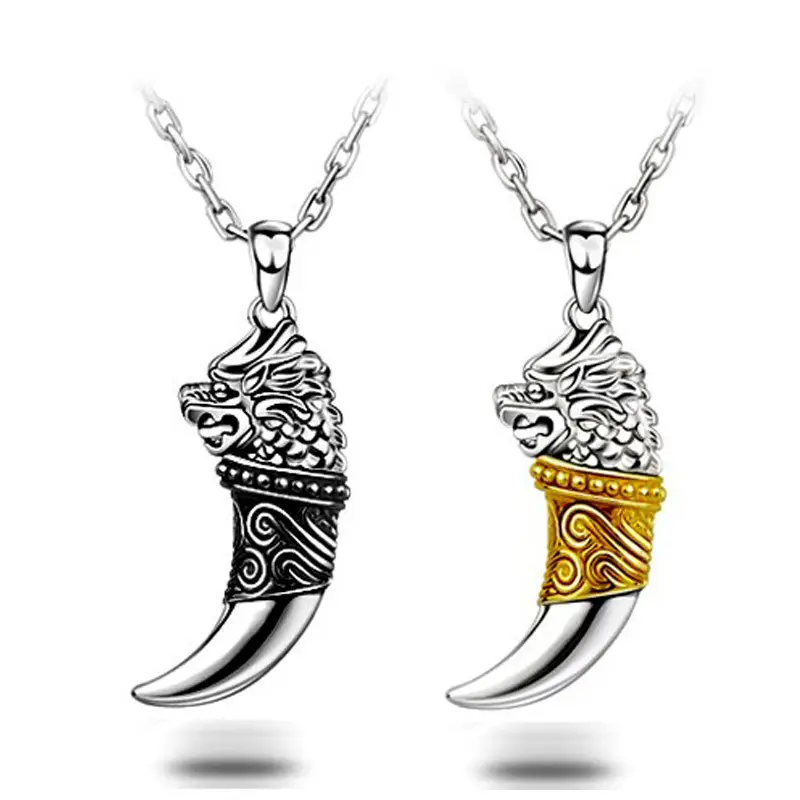 Wei Hua Silver Plated Korean Spike Pendant for Men