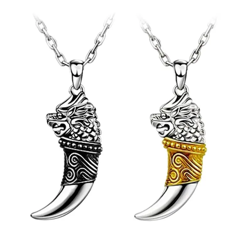 Wei Hua Silver Plated Korean Spike Pendant for Men