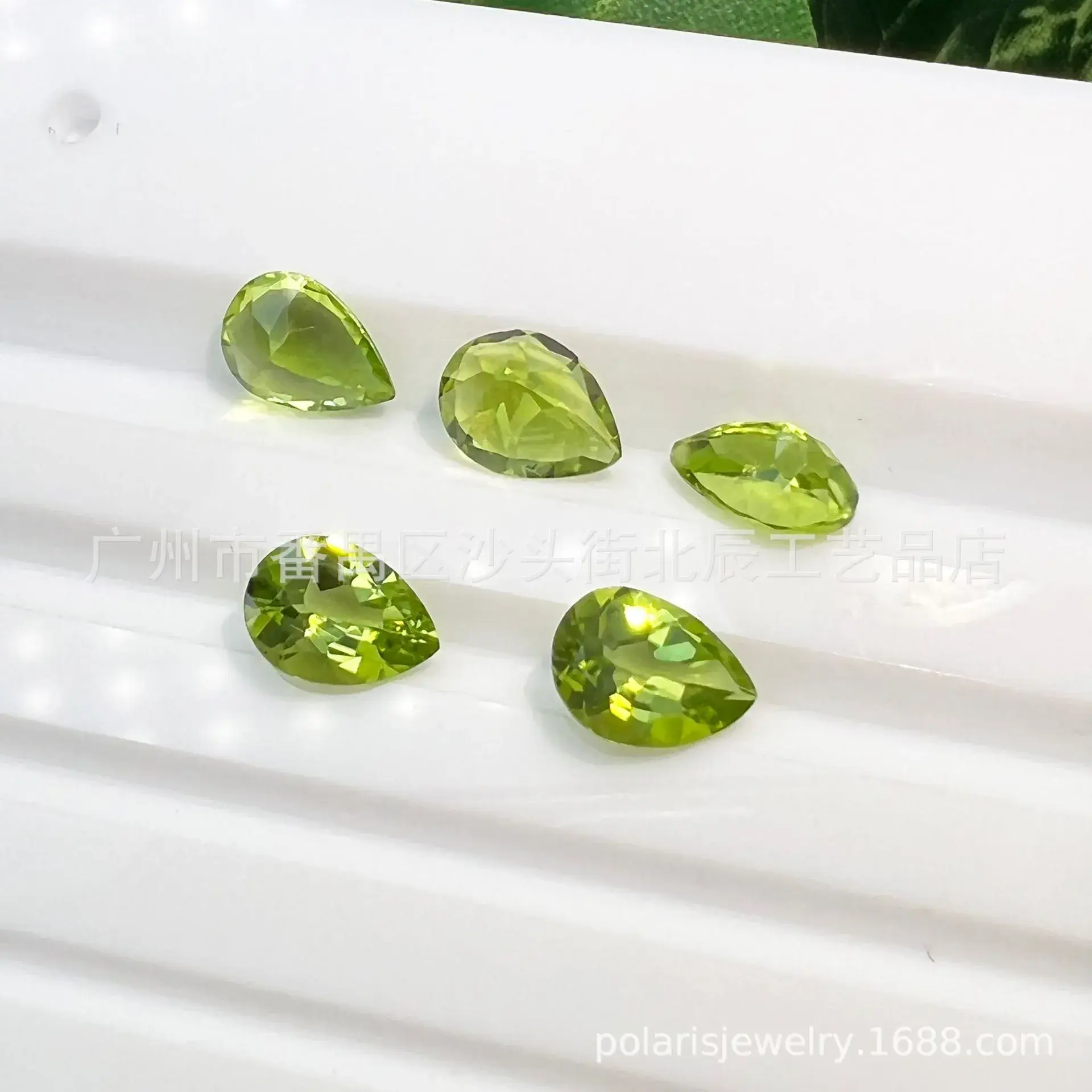 Natural Olivine Drop Shaped Crystal Stones 3x4mm-8x12mm