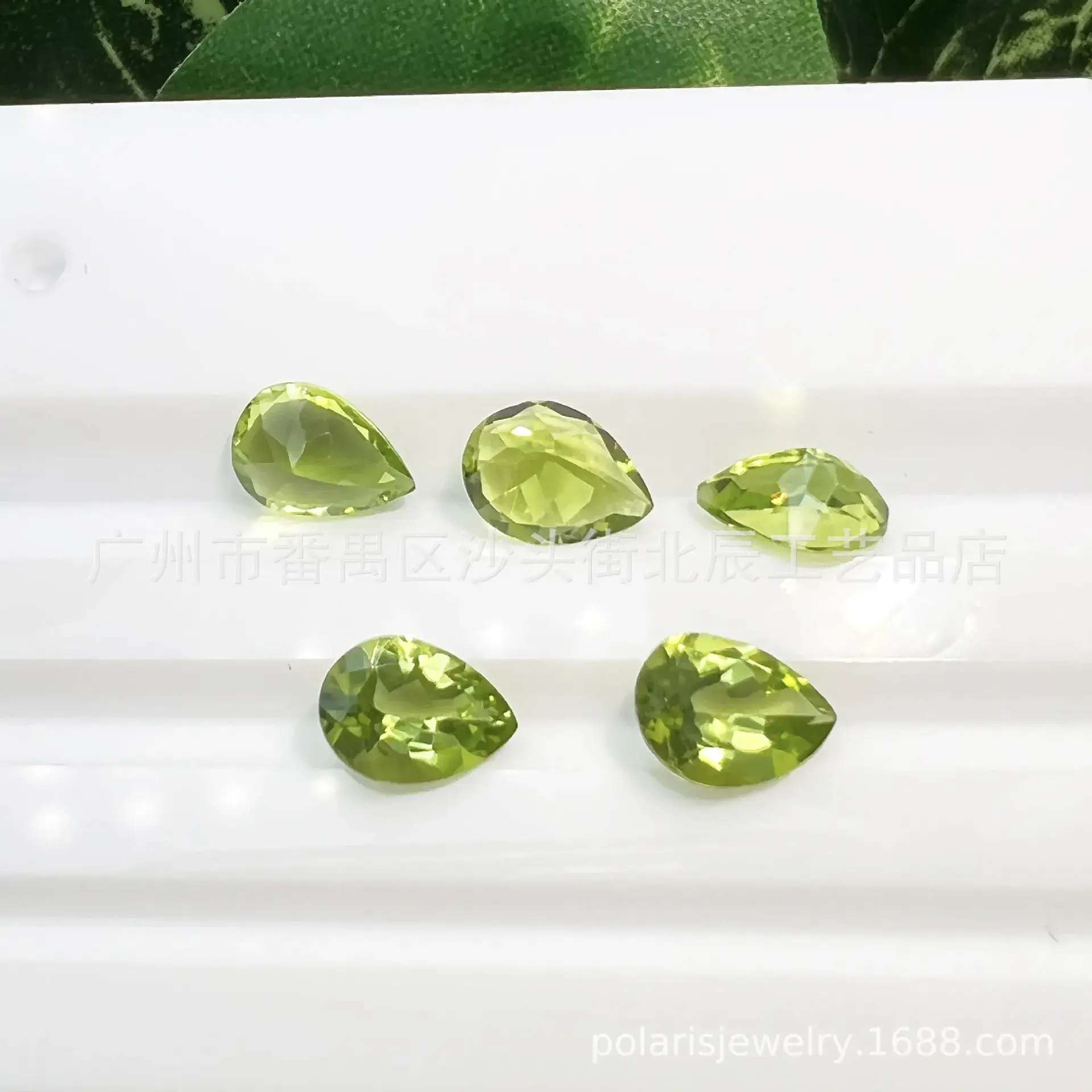 Natural Olivine Drop Shaped Crystal Stones 3x4mm-8x12mm — feature 5