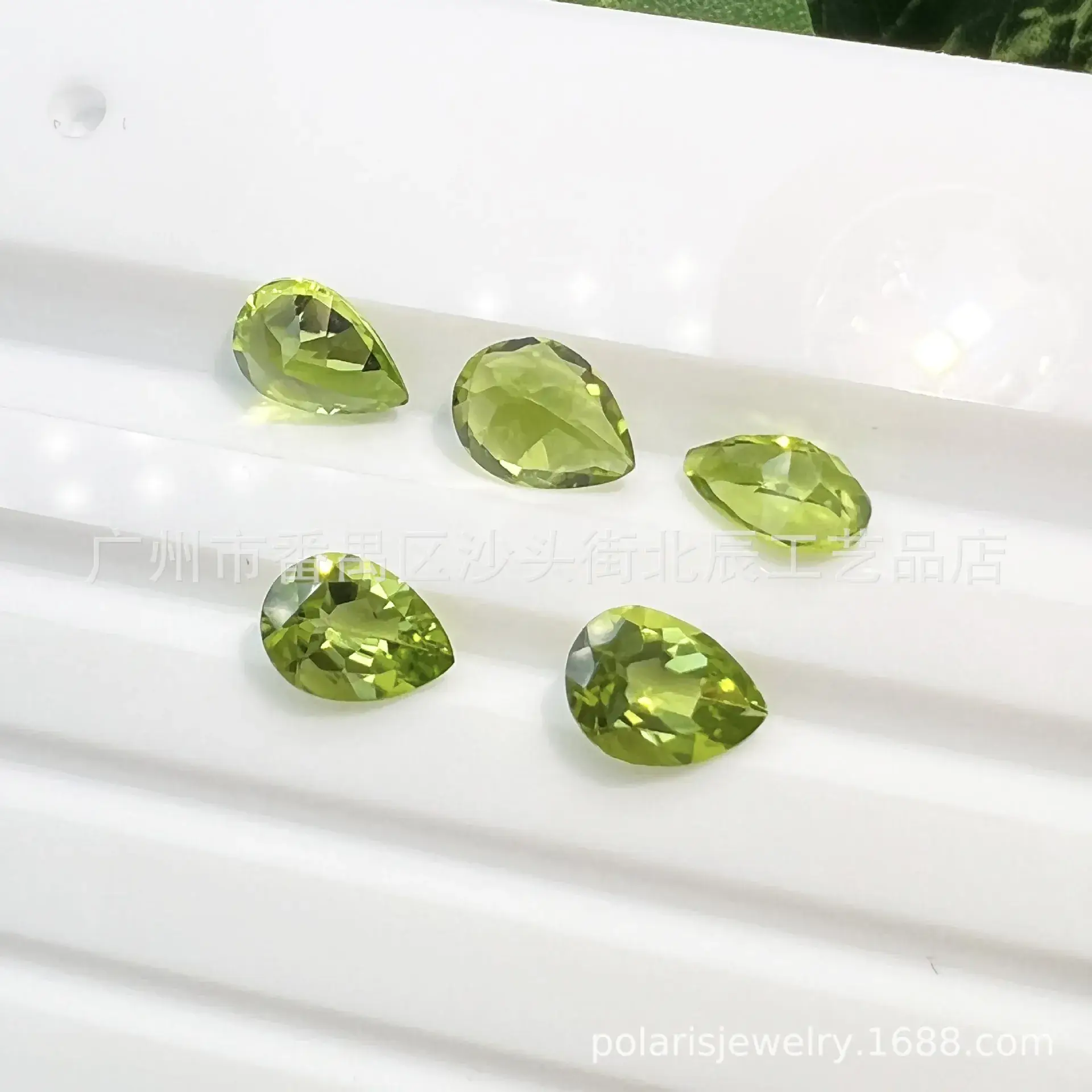 Natural Olivine Drop Shaped Crystal Stones 3x4mm-8x12mm — feature 6