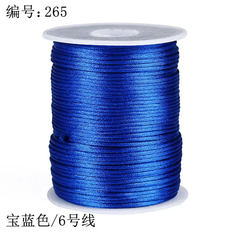 Blue 6-Wire Braided Rope for Jewelry & Home Use