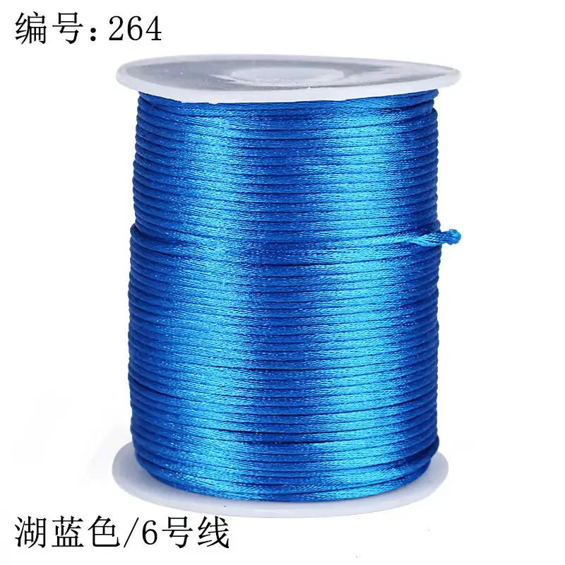 Blue 6-Wire Braided Rope for Jewelry & Home Use
