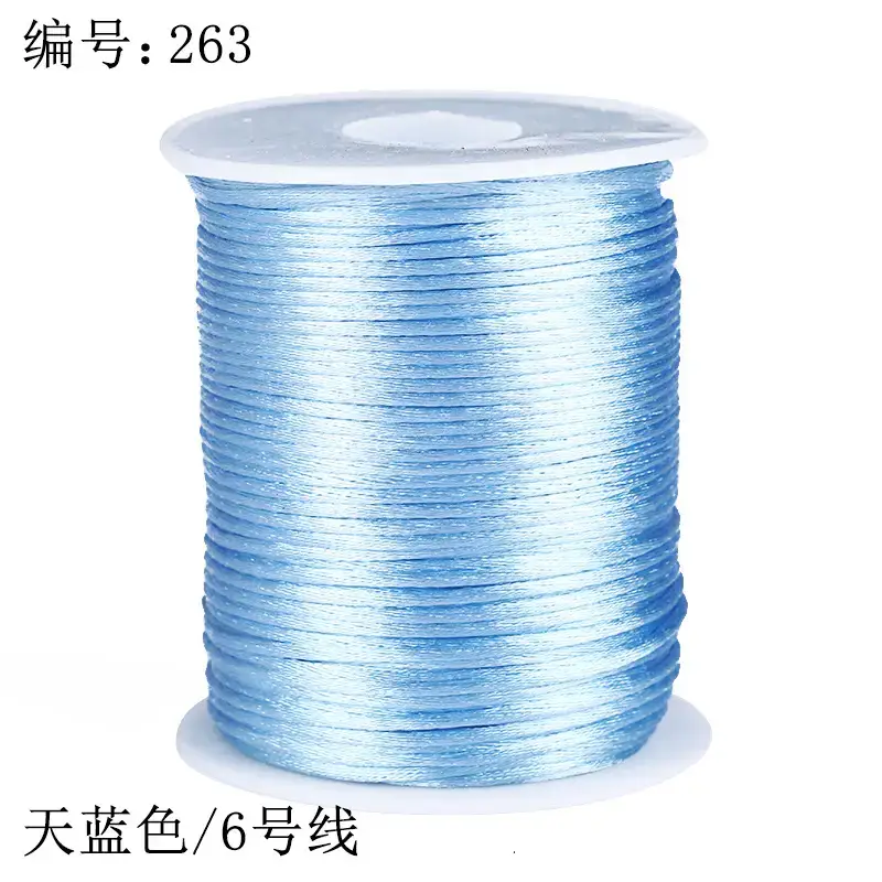 Blue 6-Wire Braided Rope for Jewelry & Home Use