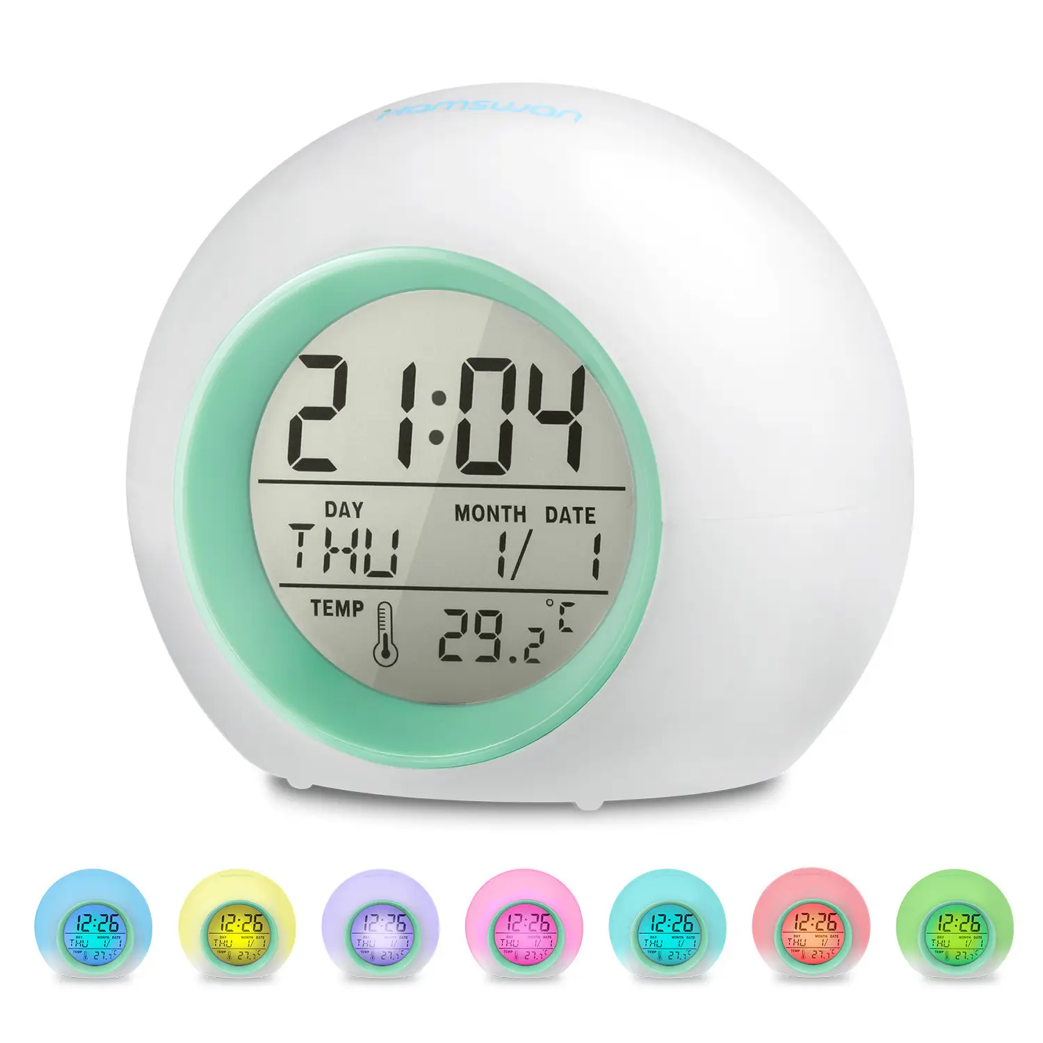 Spherical Alarm Clock with Red Light & Digital Display - Image 7