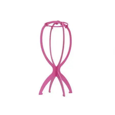 Pink Adjustable Wig Stand for Wigs