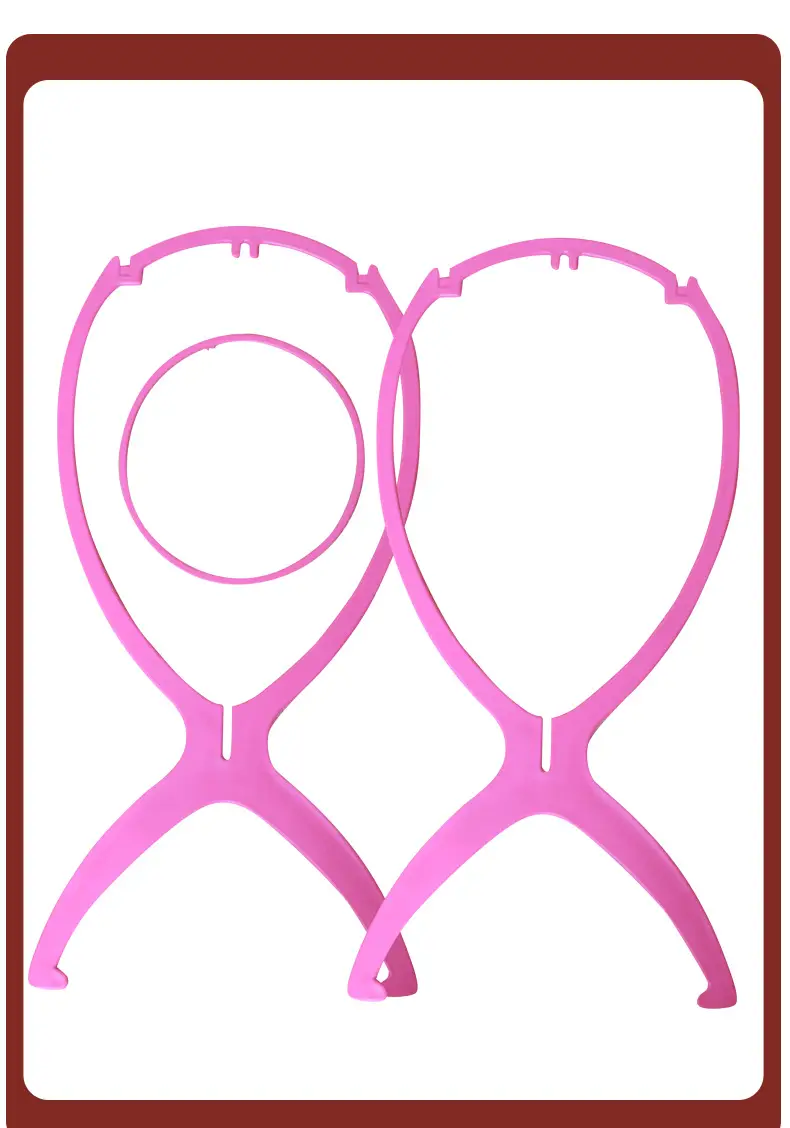 Pink Adjustable Wig Stand for Wigs — feature 9