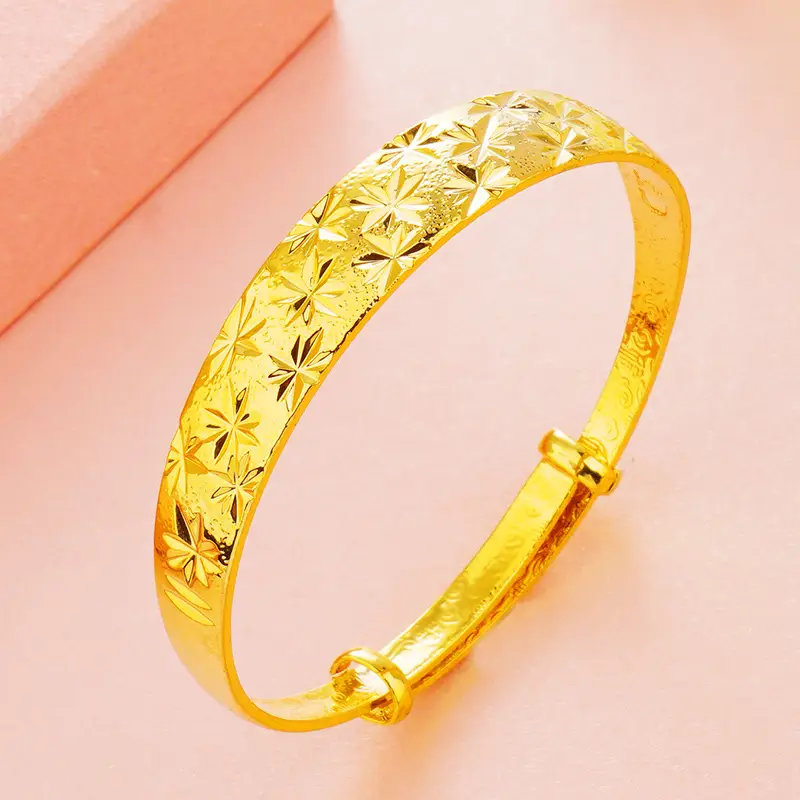 Vietnamese Sand Gold Push-Pull Bracelet for Women - Image 3