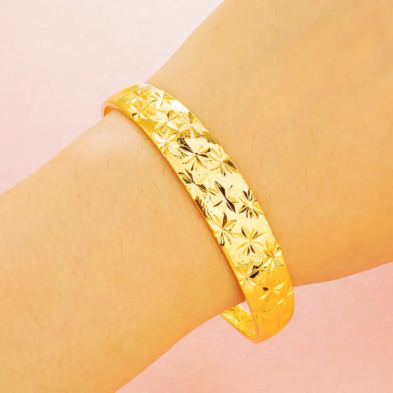 Vietnamese Sand Gold Push-Pull Bracelet for Women - Image 5