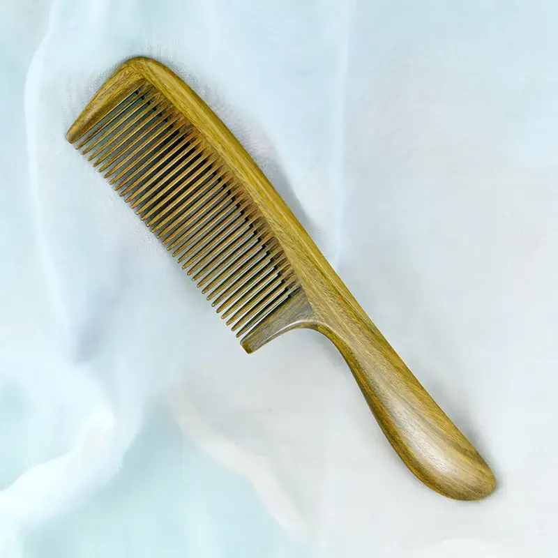 Green Sandalwood Hair Comb for Women