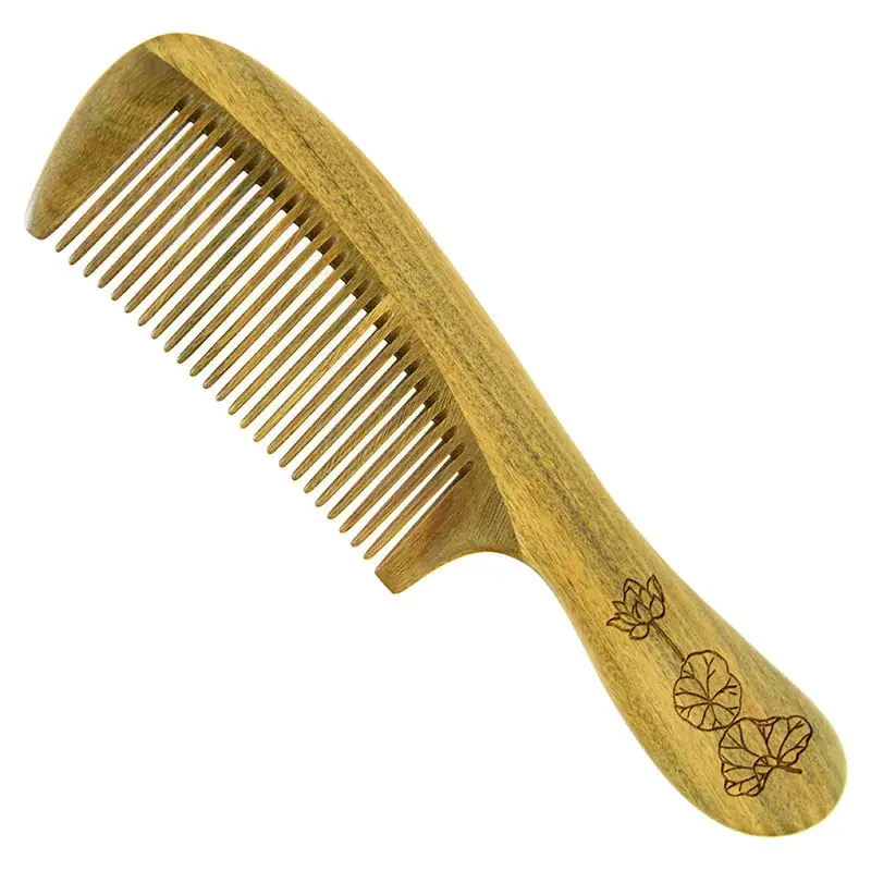 Green Sandalwood Hair Comb for Women