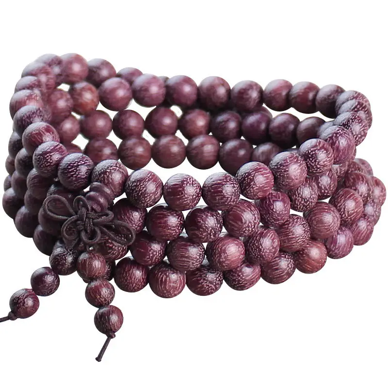 Purple Core Hematone Wood Bracelet Beads for Men Women