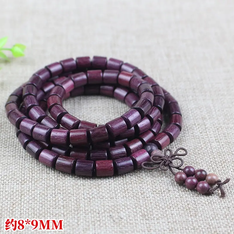 Purple Core Hematone Wood Bracelet Beads for Men Women