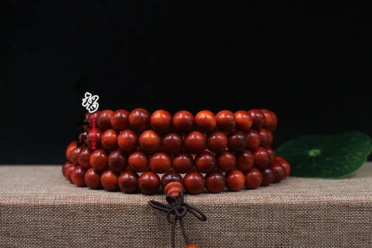 India Blood Dragon Wood 8mm 6mm108 Beads Wholesale - Image 4