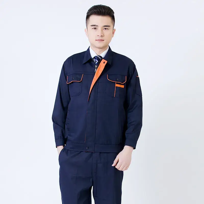 Long Sleeve Labor Protection Work Clothes Set Male Work Uniform Engineering Clothes Workshop Factory Clothes Work Clothes Labor Protection Work Clothes - Image 4