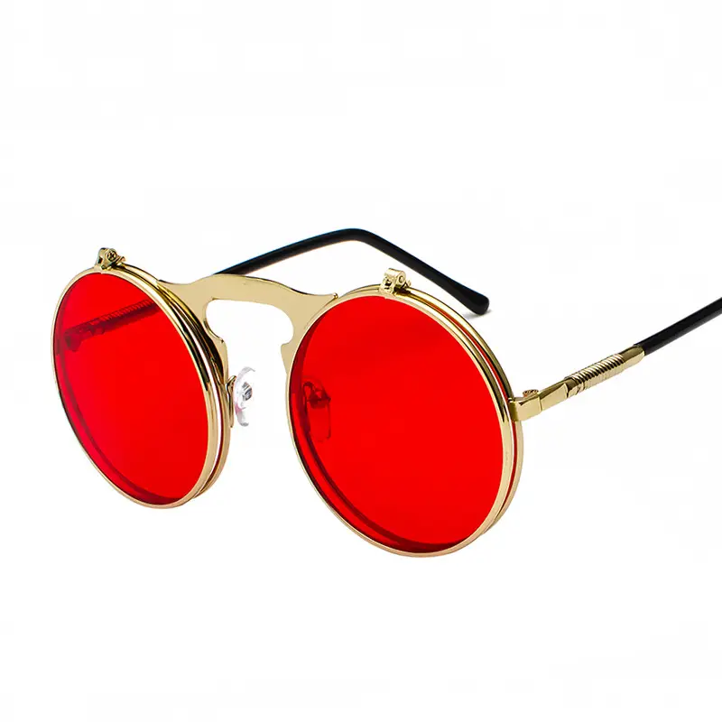 Jet 3057 Retro Metal Flip Sunglasses Prince Mirror - Image 10