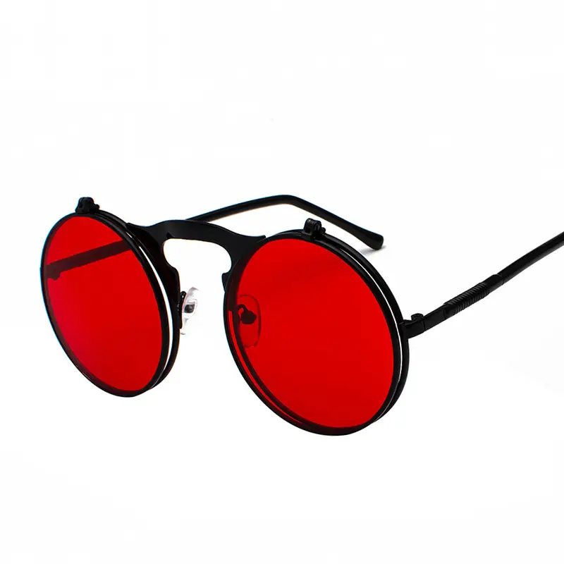 Jet 3057 Retro Metal Flip Sunglasses Prince Mirror - Image 11