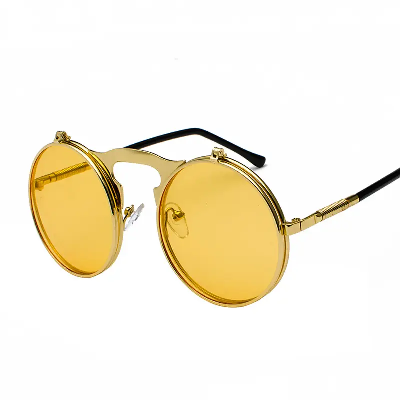 Jet 3057 Retro Metal Flip Sunglasses Prince Mirror - Image 12