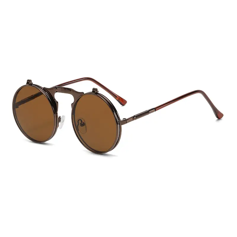 Jet 3057 Retro Metal Flip Sunglasses Prince Mirror - Image 15