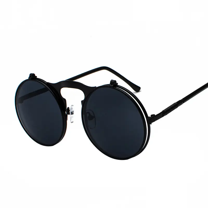 Jet 3057 Retro Metal Flip Sunglasses Prince Mirror - Image 2