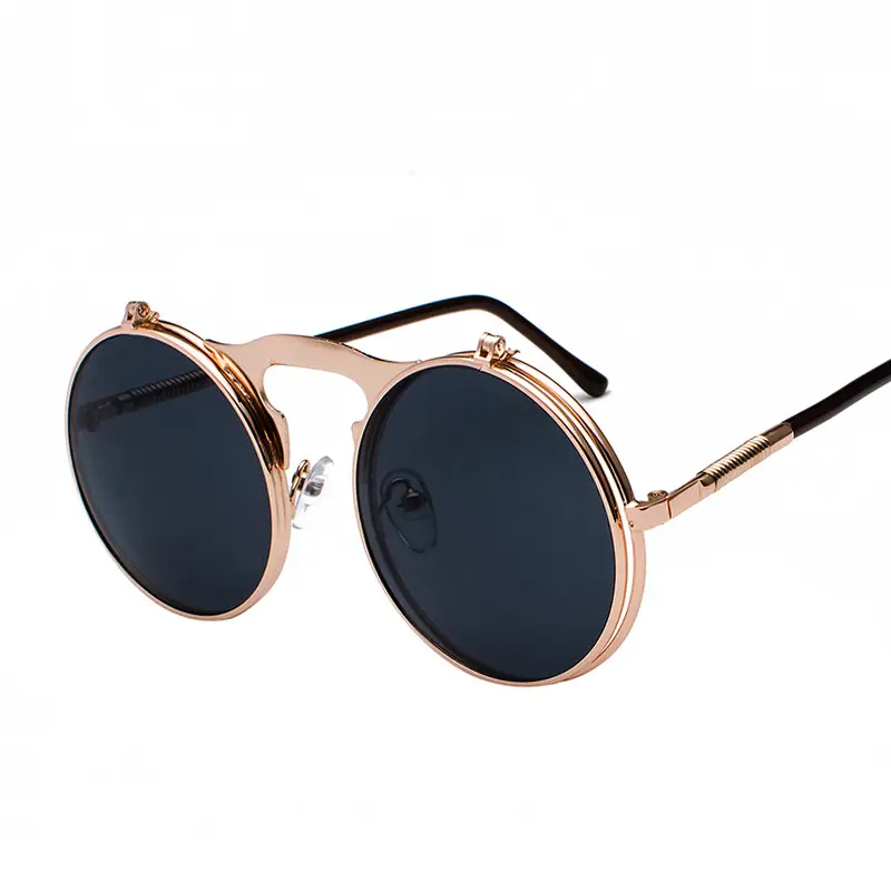 Jet 3057 Retro Metal Flip Sunglasses Prince Mirror - Image 3