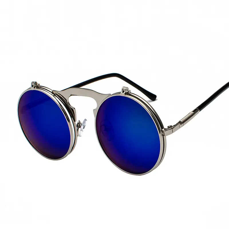 Jet 3057 Retro Metal Flip Sunglasses Prince Mirror - Image 4