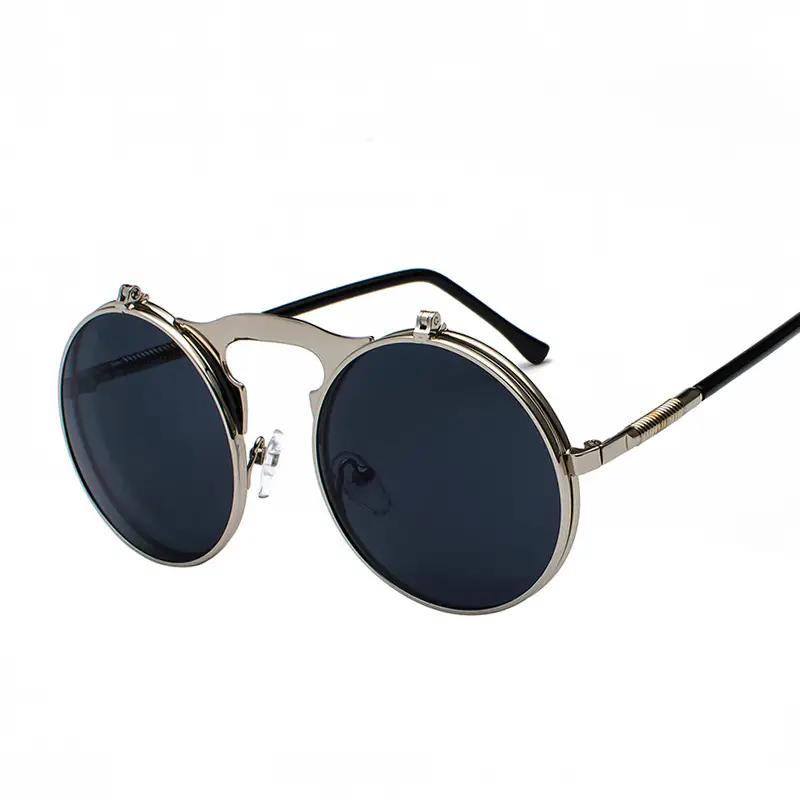 Jet 3057 Retro Metal Flip Sunglasses Prince Mirror - Image 7