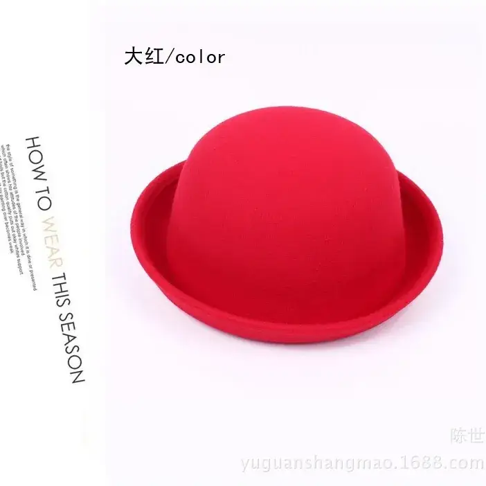 Red Wool Top Hat for Men Women Winter - Image 22