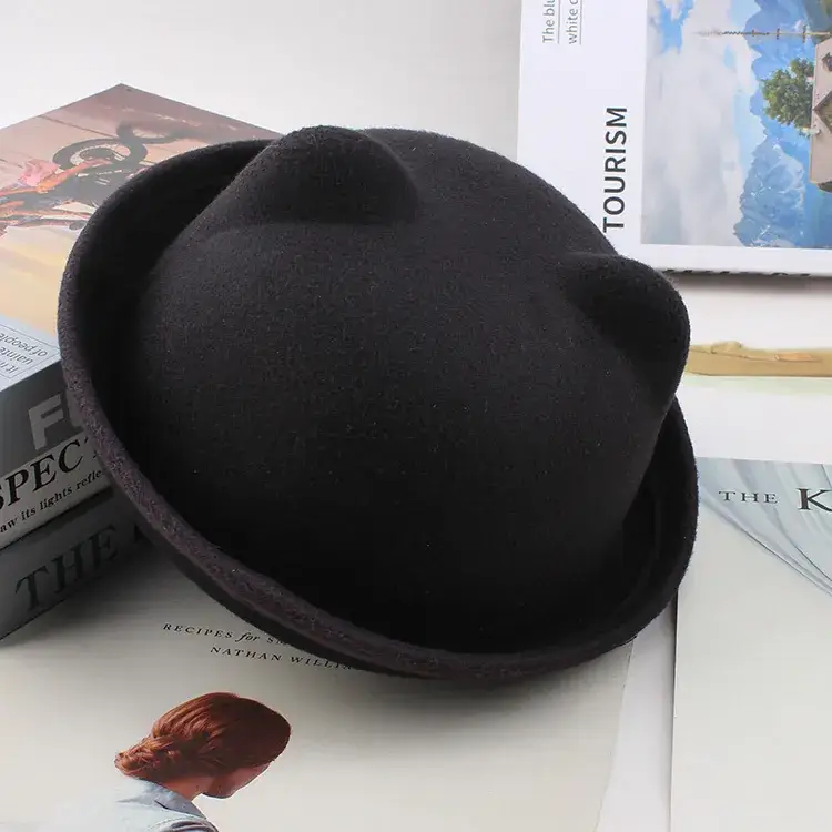 Red Wool Top Hat for Men Women Winter - Image 12