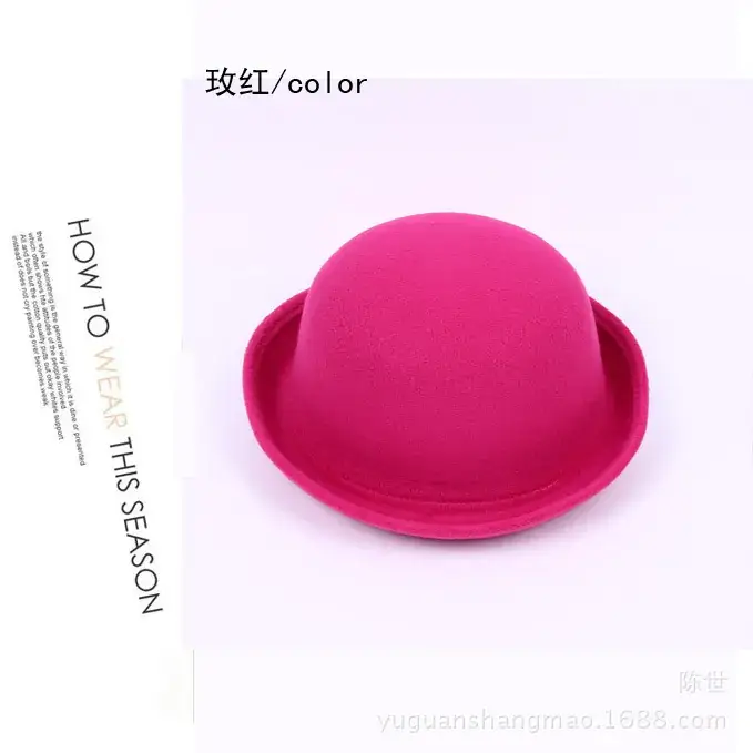 Red Wool Top Hat for Men Women Winter - Image 4