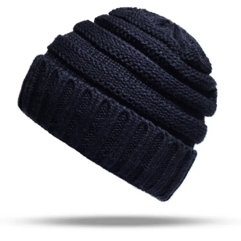 Women's Pink Wool Flanged Ski Cap Autumn Winter - Image 10