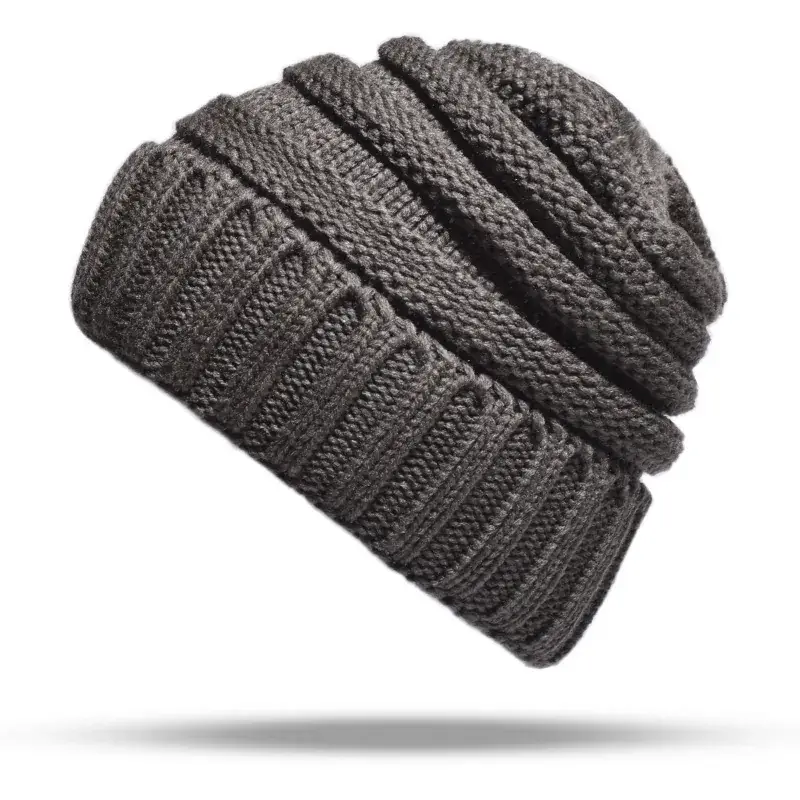Women's Pink Wool Flanged Ski Cap Autumn Winter - Image 15