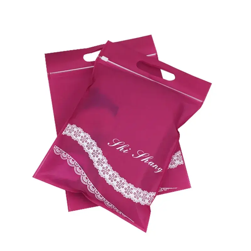 Pink Self-Sealing Gift Bags with Lace Trim - Image 5
