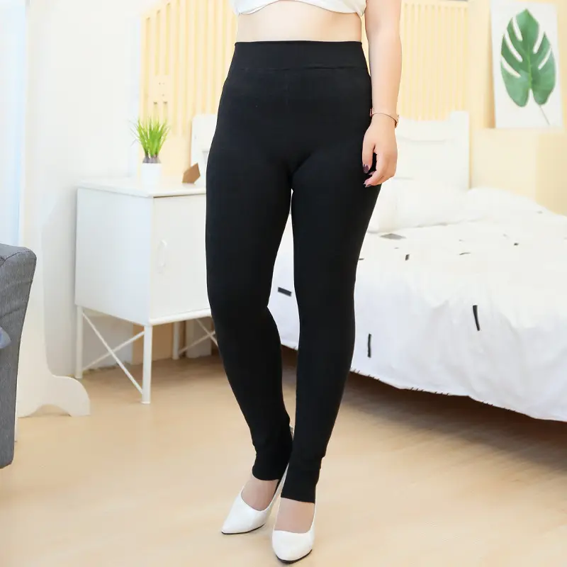 1014 Plus Fat Size Cotton Padded Leggings Winter Women - Image 2