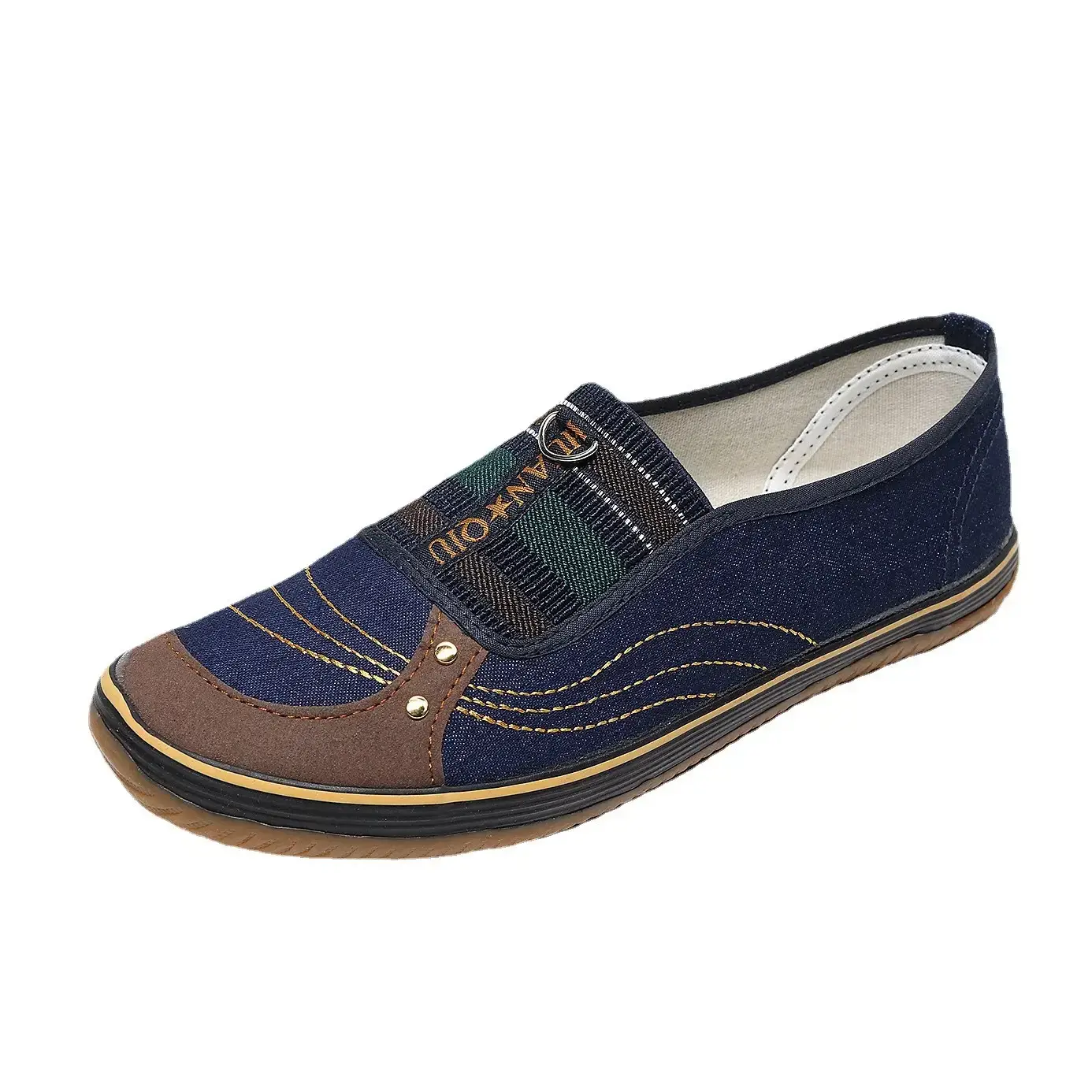 2025 Blue Denim Slip-On Heels for Women