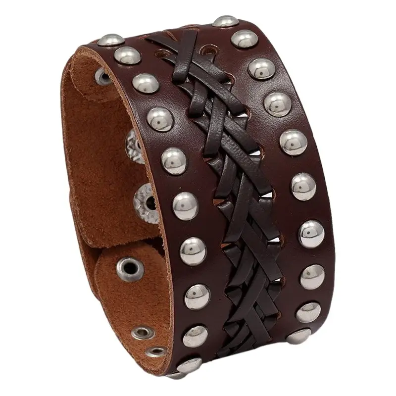 European & American Retro Woven Leather Bracelet