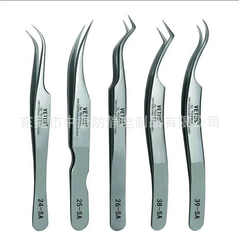 Genuine VETUS Eyelash Tweezers SA Stainless Steel 5A-7S - Image 5