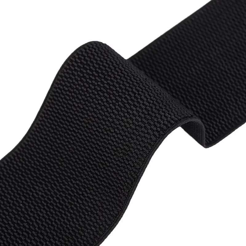Black Wide Waist Belt with Gold Plated Buckle for Women