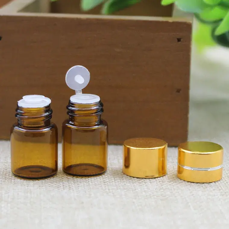 2ml Essential Oil Bottle with Gold Cap & Hole Plug - Image 4