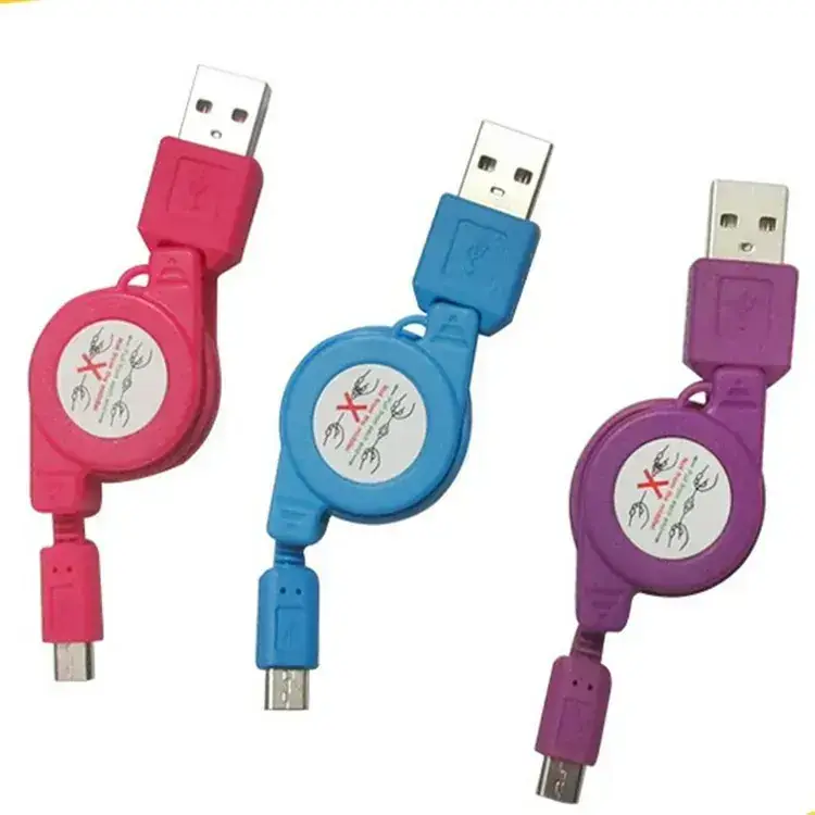 Universal Colorful Retractable MicroUSB Charging Cable - Image 9