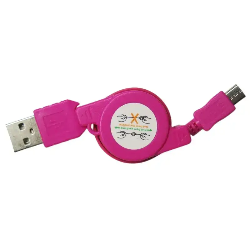 Universal Colorful Retractable MicroUSB Charging Cable - Image 4