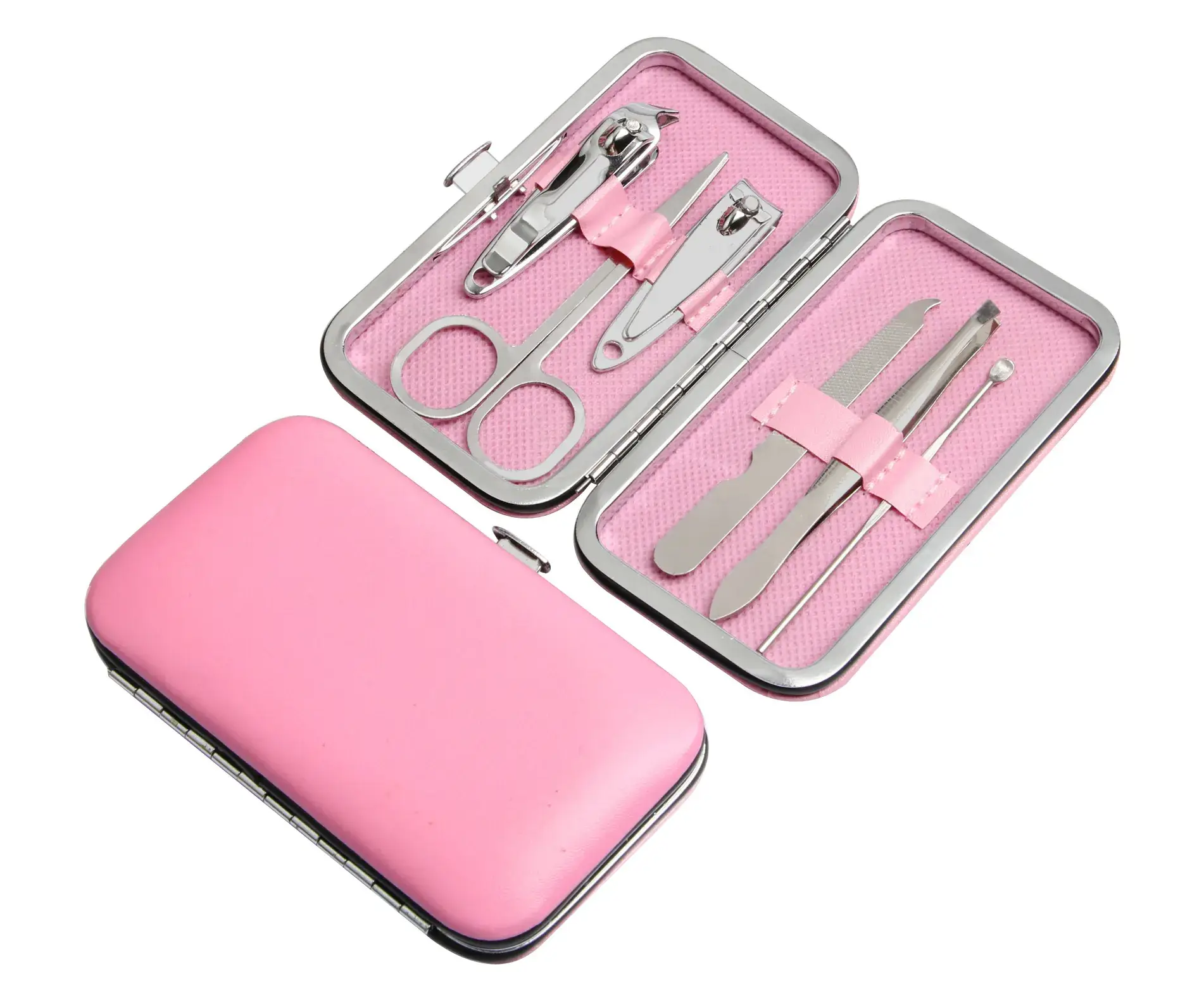 6-Piece Stainless Steel Nail Clipper Set with Yellow Handle