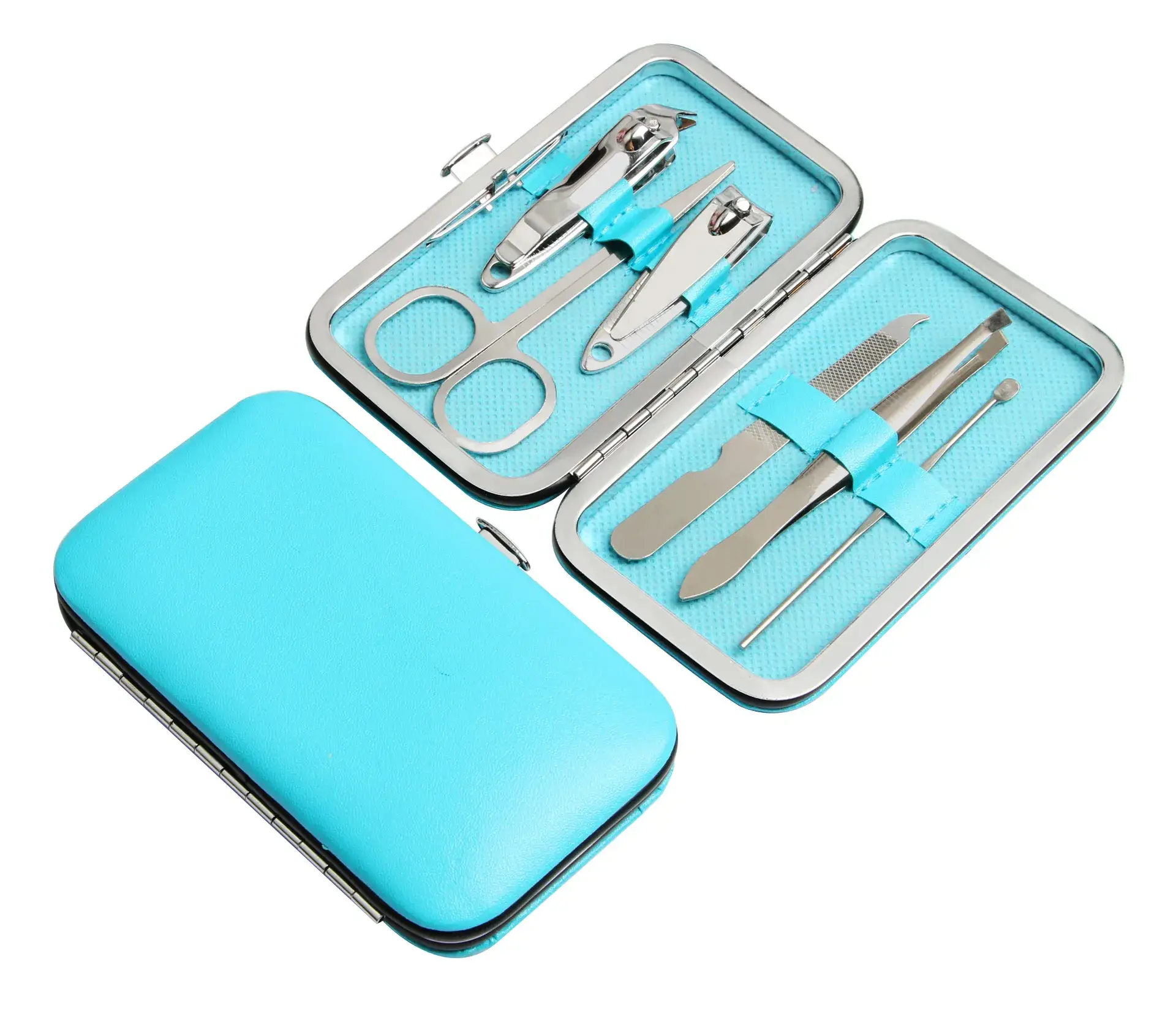6-Piece Stainless Steel Nail Clipper Set with Yellow Handle